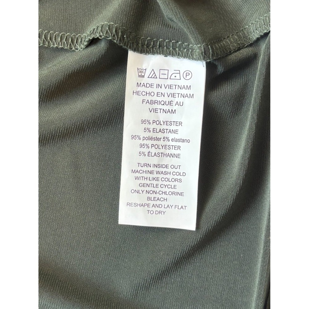 Michael Kors Olive Green Zip Front Sleeveless Shift Dress Size S Consign - Picture 7 of 10